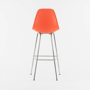 SOLD Ray and Charles Eames Herman Miller Molded Shell Bar Stool Chair Red/Orange