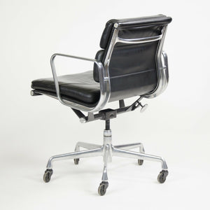 SOLD 2001 Eames Herman Miller Soft Pad Aluminum Group Desk Chair Black Leather 12x