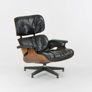 SOLD 1956 Holy Grail Herman Miller Eames Lounge Chair with Swivel Ottoman + Boot Glides + 3 Hole Arms