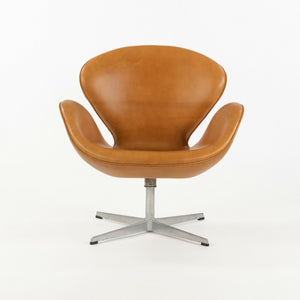 SOLD 1960s Arne Jacobson for Fritz Hansen Swan Chairs in Cognac Leather