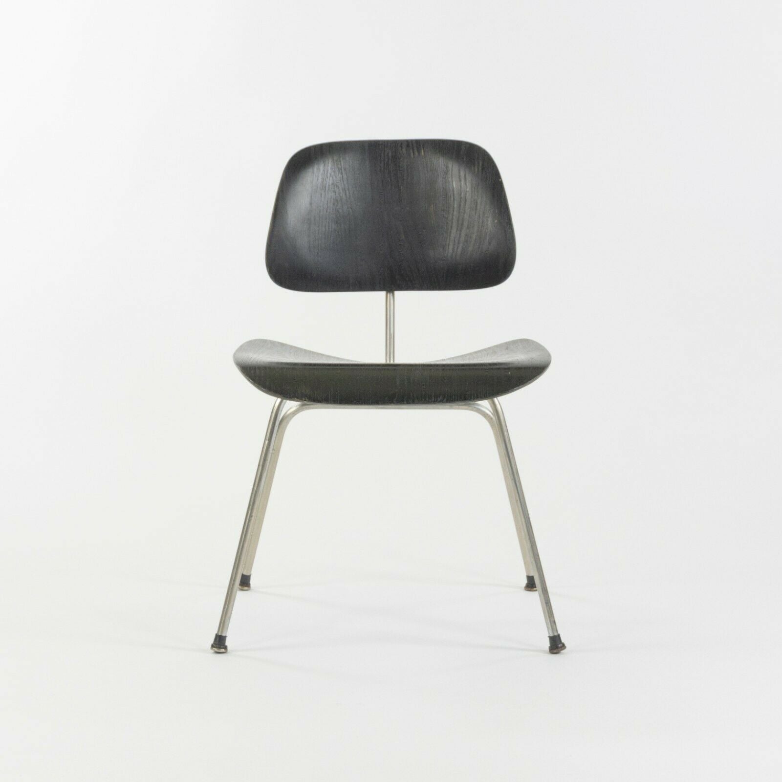 SOLD 1955 Vintage Ebonized Eames for Herman Miller DCM Side Dining Chair with Metal Legs