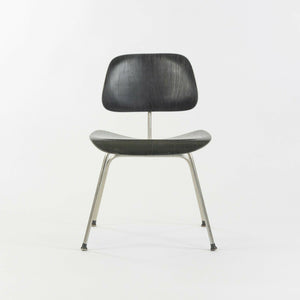 SOLD 1955 Vintage Ebonized Eames for Herman Miller DCM Side Dining Chair with Metal Legs