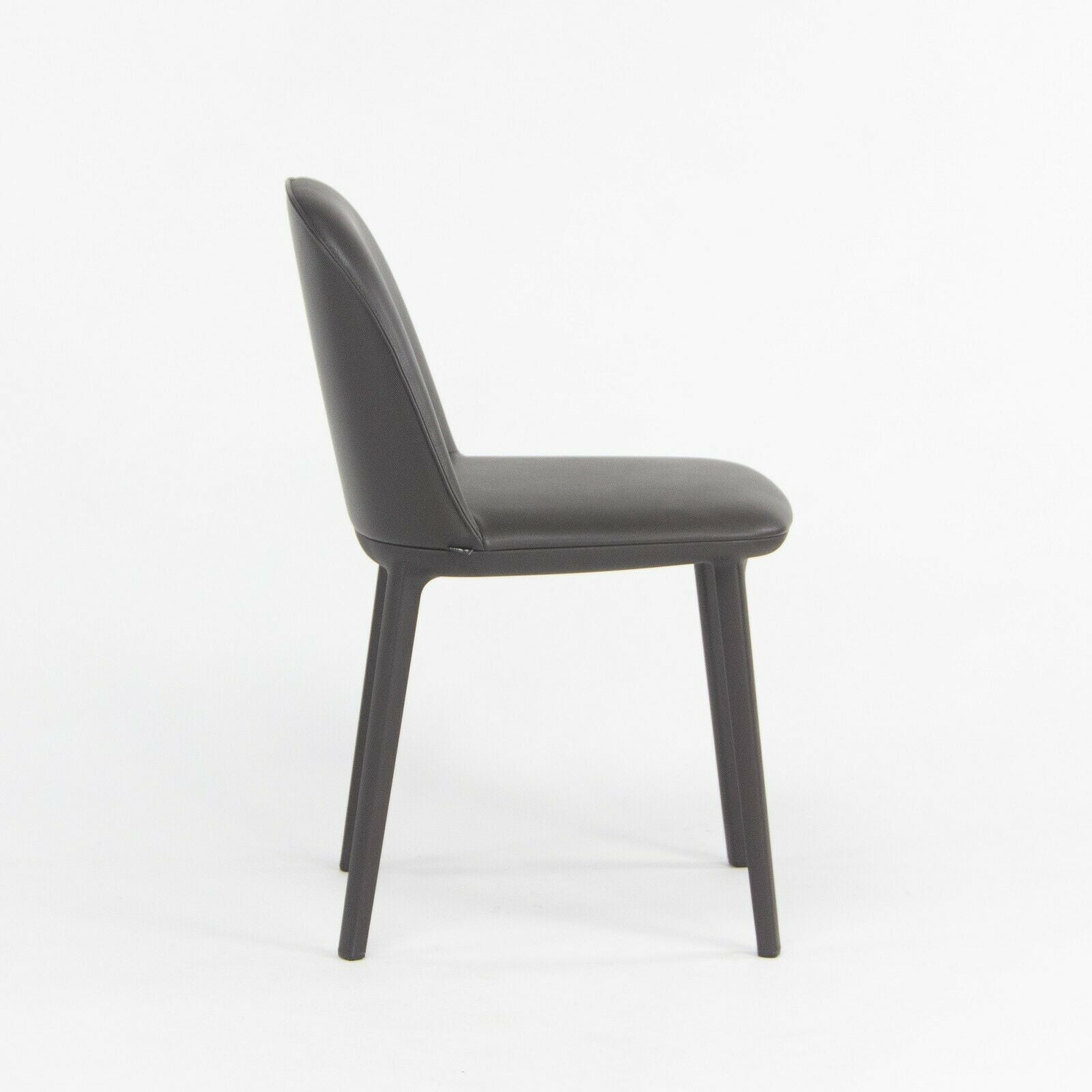 2019 Vitra Softshell Side Chair w Dark Brown Leather by Ronan & Erwan Bouroullec