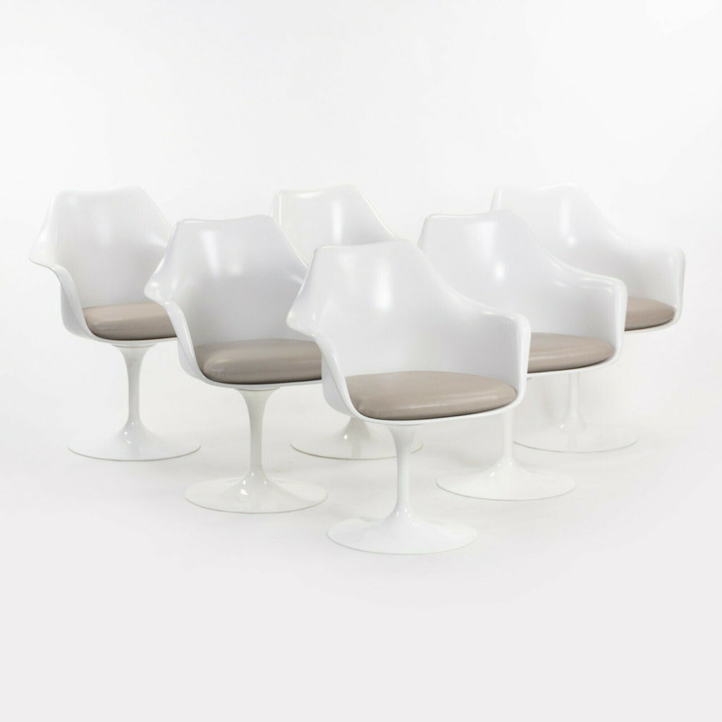 SOLD 2014 Eero Saarinen for Knoll White Tulip Dining Arm Chair 6 8 10 12 Available