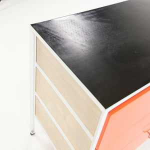 SOLD 1950s George Nelson for Herman Miller Steel Frame Case Series Orange Dresser