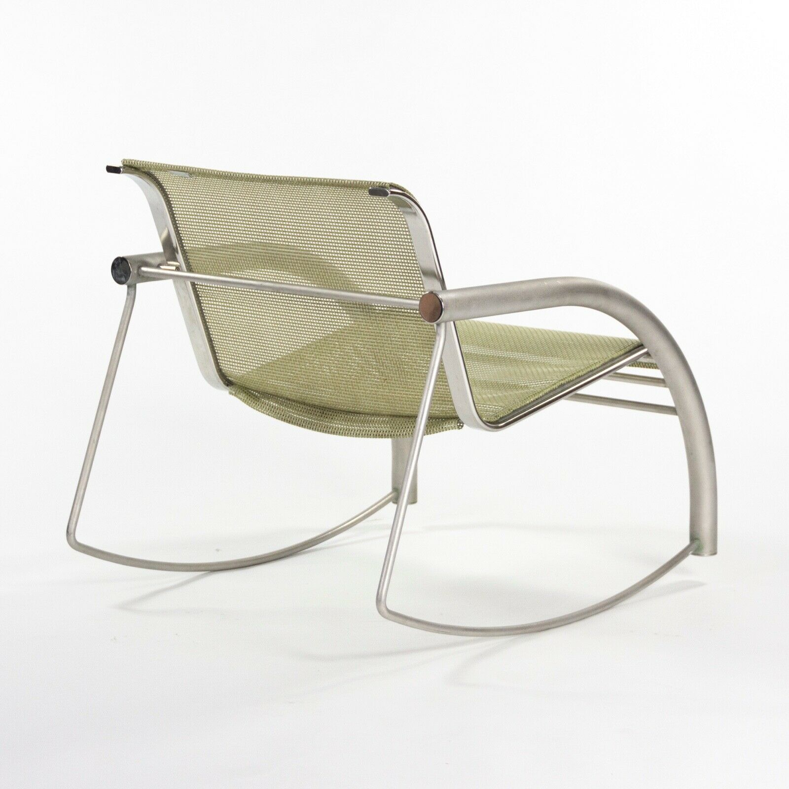 SOLD Prototype Richard Schultz 2002 Collection Stainless Steel & Mesh Rocking Chair