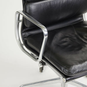 SOLD 2001 Eames Herman Miller Soft Pad Aluminum Group Desk Chair Black Leather 12x