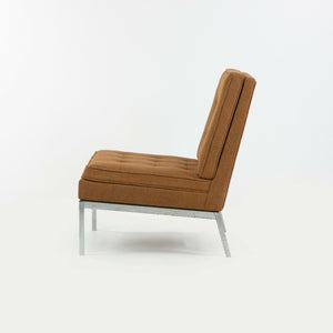 1973 Florence Knoll International Slipper Lounge Chair Brown/Burnt Orange Fabric
