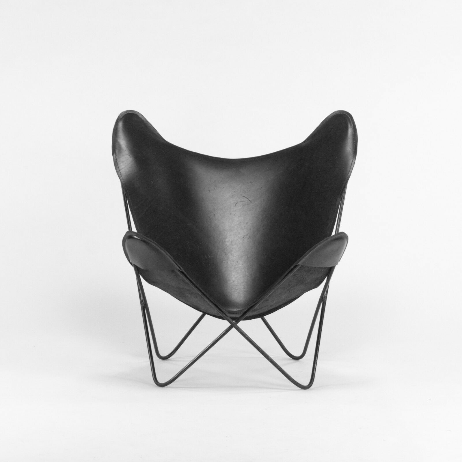 1950s Leather Butterfly Chair by Jorge Ferrari Hardoy Bonet & Kurchan for Knoll