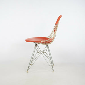 1957 Herman Miller Eames DKR-2 Dining / Side Chairs Set of Five with Orange Pads
