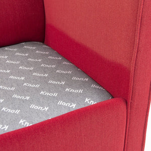 SOLD 2007 Pair Original Knoll Mies Van Der Rohe Krefeld Lounge Chair Red Fabric