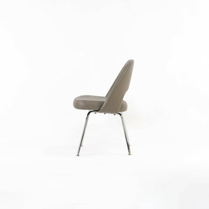 SOLD 2010s Set of 4 Eero Saarinen for Knoll Grey Executive Upholstered Dining Chairs