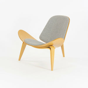 SOLD Pair of Hans Wegner Carl Hansen Denmark CH07 Shell Lounge Chairs Lacquered Oak