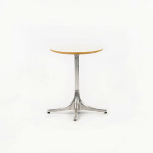 SOLD 1980 George Nelson for Herman Miller Swag Leg Side Table with White Laminate Top