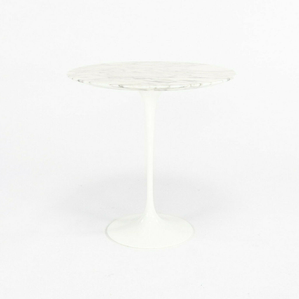 SOLD 2006 Eero Saarinen for Knoll Tulip 20 inch Round Side Table Polished Arabescato