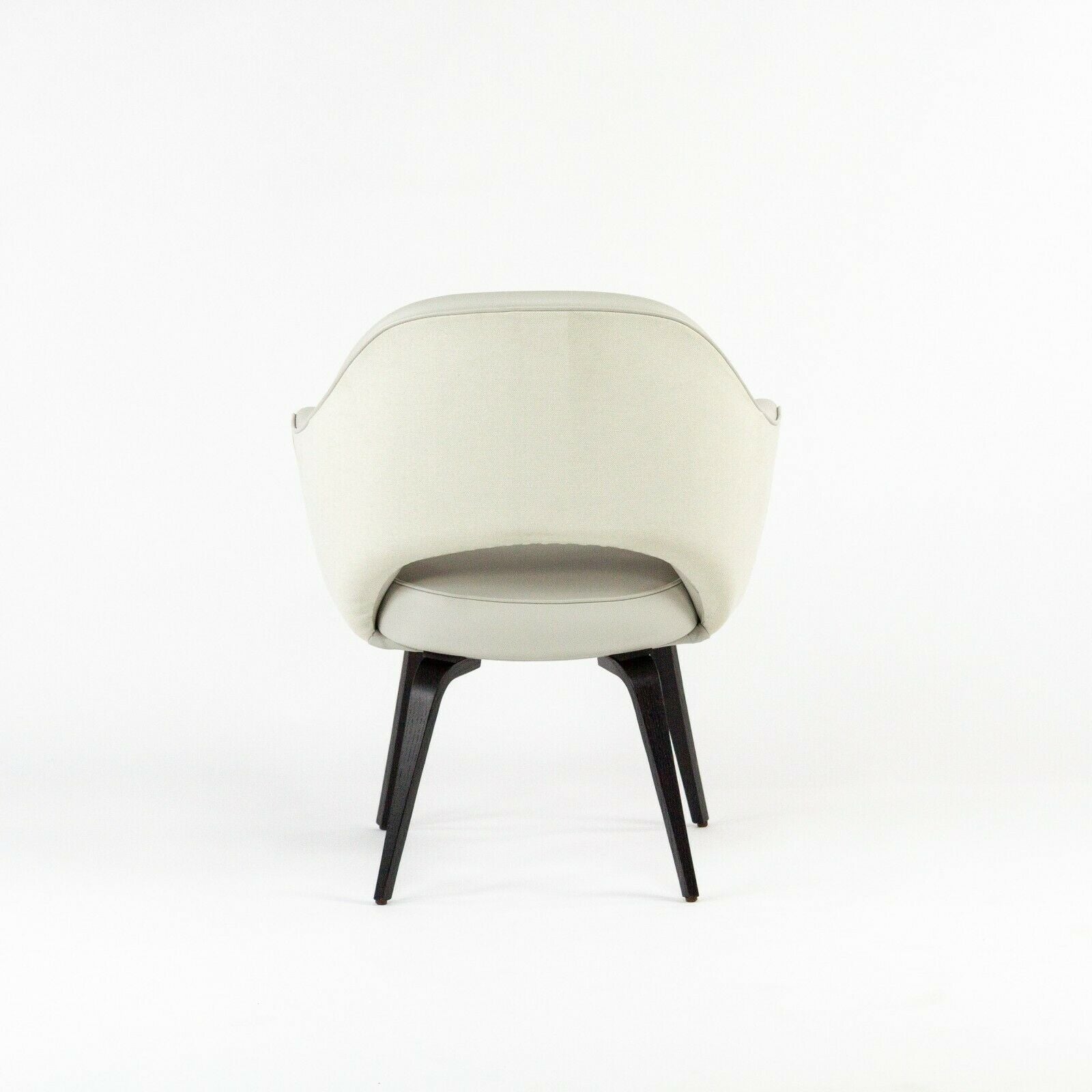 SOLD 2021 Eero Saarinen for Knoll Executive Armchair in Custom Leather with Wood Legs 7x Available