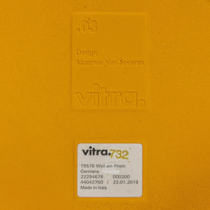 SOLD 2019 Maarten Van Severen .03 for Vitra Side Chair in Orange with Black Legs