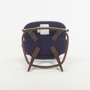2021 Eero Saarinen Knoll Executive Counter Stool w/ Walnut Base in Purple Boucle