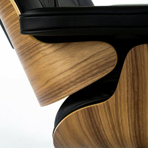 SOLD 2021 Herman Miller Eames Lounge Chair and Ottoman 670 671 Black Leather & Walnut
