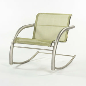 SOLD 2001 Prototype Richard Schultz 2002 Collection Stainless Mesh Cantilever Rocker Chair