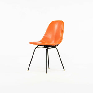 1957 Herman Miller Eames DKX Wire Dining Chair with Full Naugahyde Orange Pad