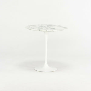 SOLD 2019 Eero Saarinen for Knoll Tulip 20 inch Round Side Table in Satin Arabescato