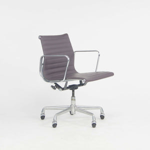 SOLD Herman Miller Eames Aluminum Group Management Rolling Desk Chair Purple Leather