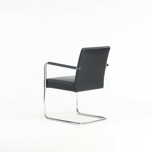 2010s Walter Knoll George Cantilever Stacking Chairs designed by EOOS in Black Leather