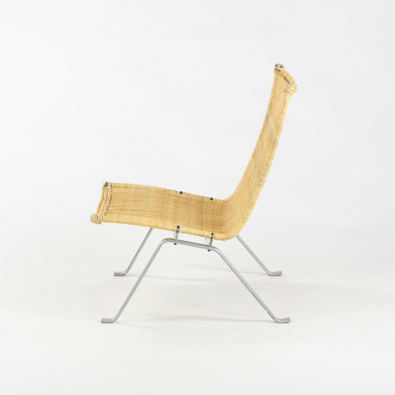 SOLD Poul Kjaerholm for E Kold Christensen Denmark PK22 Lounge Chair with New Wicker