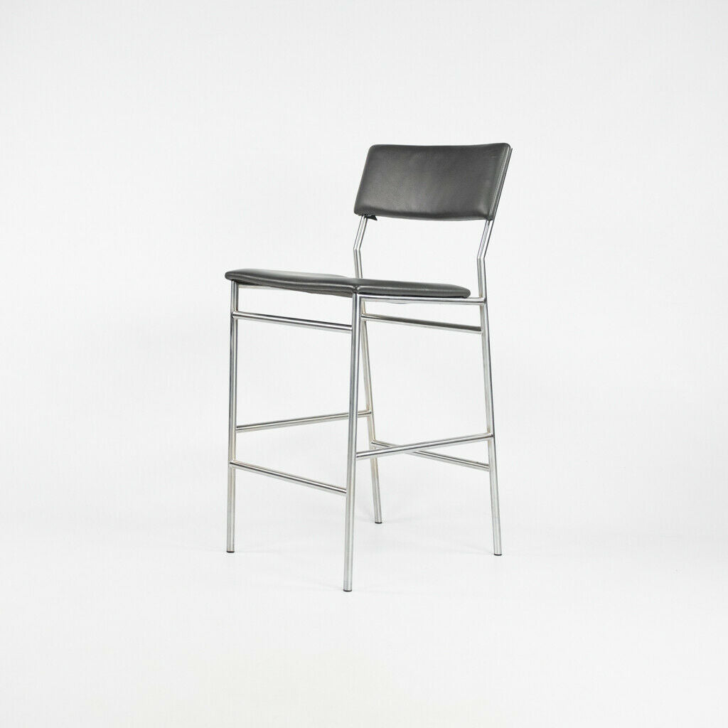 2012 Martin Visser for Spectrum SB07 Counter Height Stool in Leather & Stainless 12 Available