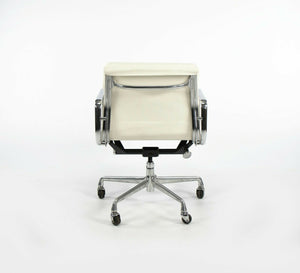 SOLD 2010s Herman Miller Eames Aluminum Group Management Desk Chair in White Leather