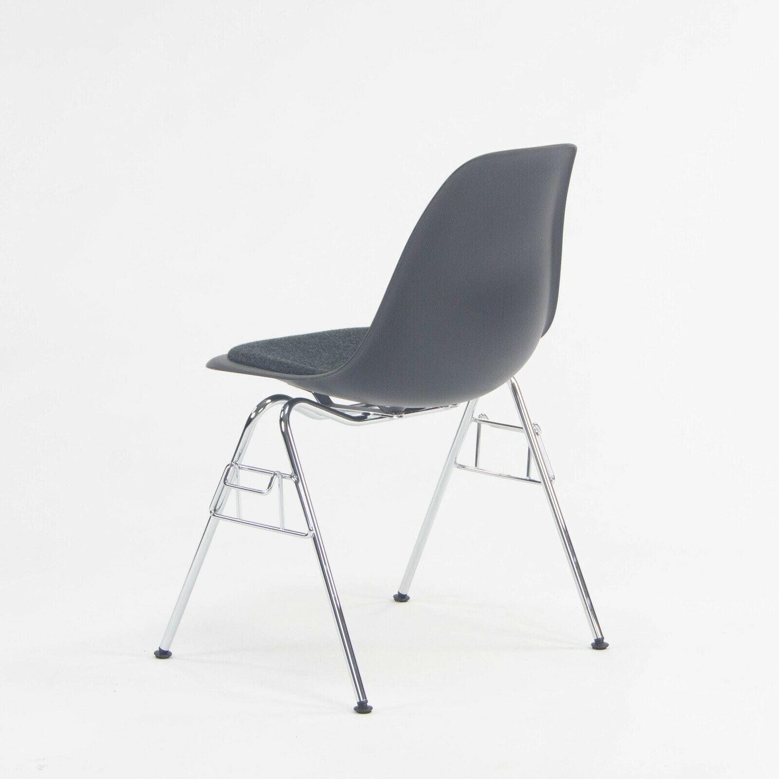 SOLD 2018 Eames Stacking Dining Chair DSS w Gray Fabric Seat by Vitra / Herman Miller