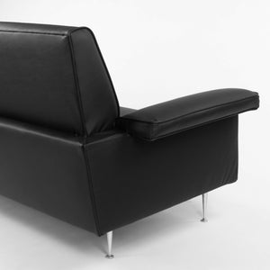 SOLD 1954 George Nelson Herman Miller 5482 Thin Edge Loveseat / Sofa in Black