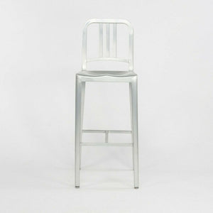 2010s Navy Bar Stool 1006 by Emeco in Brushed Aluminum 12+ Available