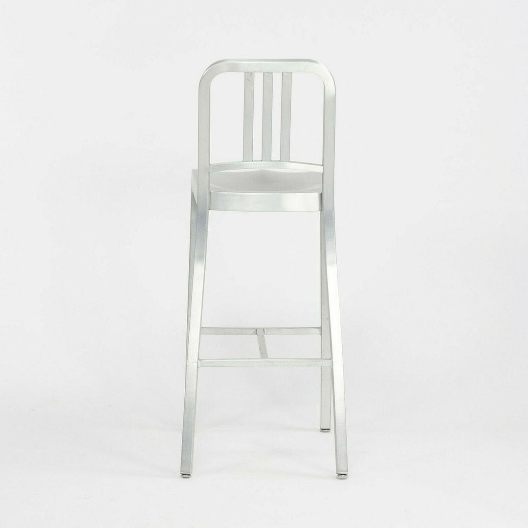 2010s Navy Bar Stool 1006 by Emeco in Brushed Aluminum 12+ Available