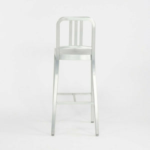 2010s Navy Bar Stool 1006 by Emeco in Brushed Aluminum 12+ Available