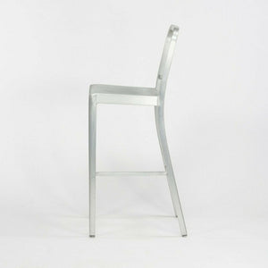 2010s Navy Bar Stool 1006 by Emeco in Brushed Aluminum 12+ Available