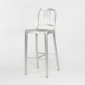 2010s Navy Bar Stool 1006 by Emeco in Brushed Aluminum 12+ Available
