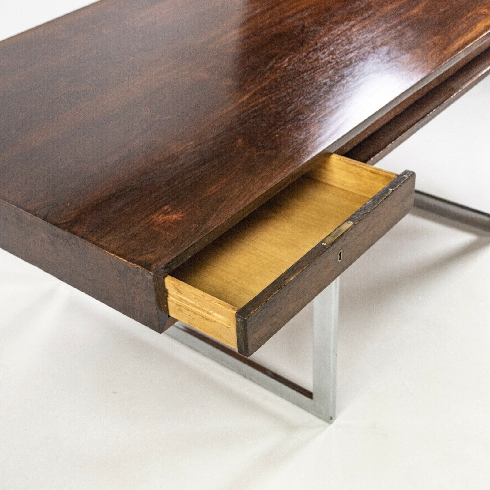 1959 4-Drawer Bodil Kjaer Desk for E. Pedersen & Son Brazilian Rosewood Made in Denmark