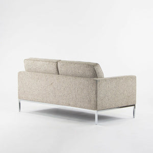 SOLD 2014 Florence Knoll Studio Two Seater Sofa Settee Loveseat Tan Fabric Upholstery