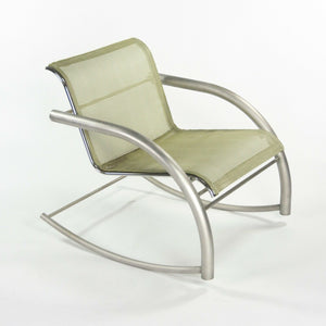 SOLD 2001 Prototype Richard Schultz 2002 Collection Stainless Mesh Cantilever Rocker Chair