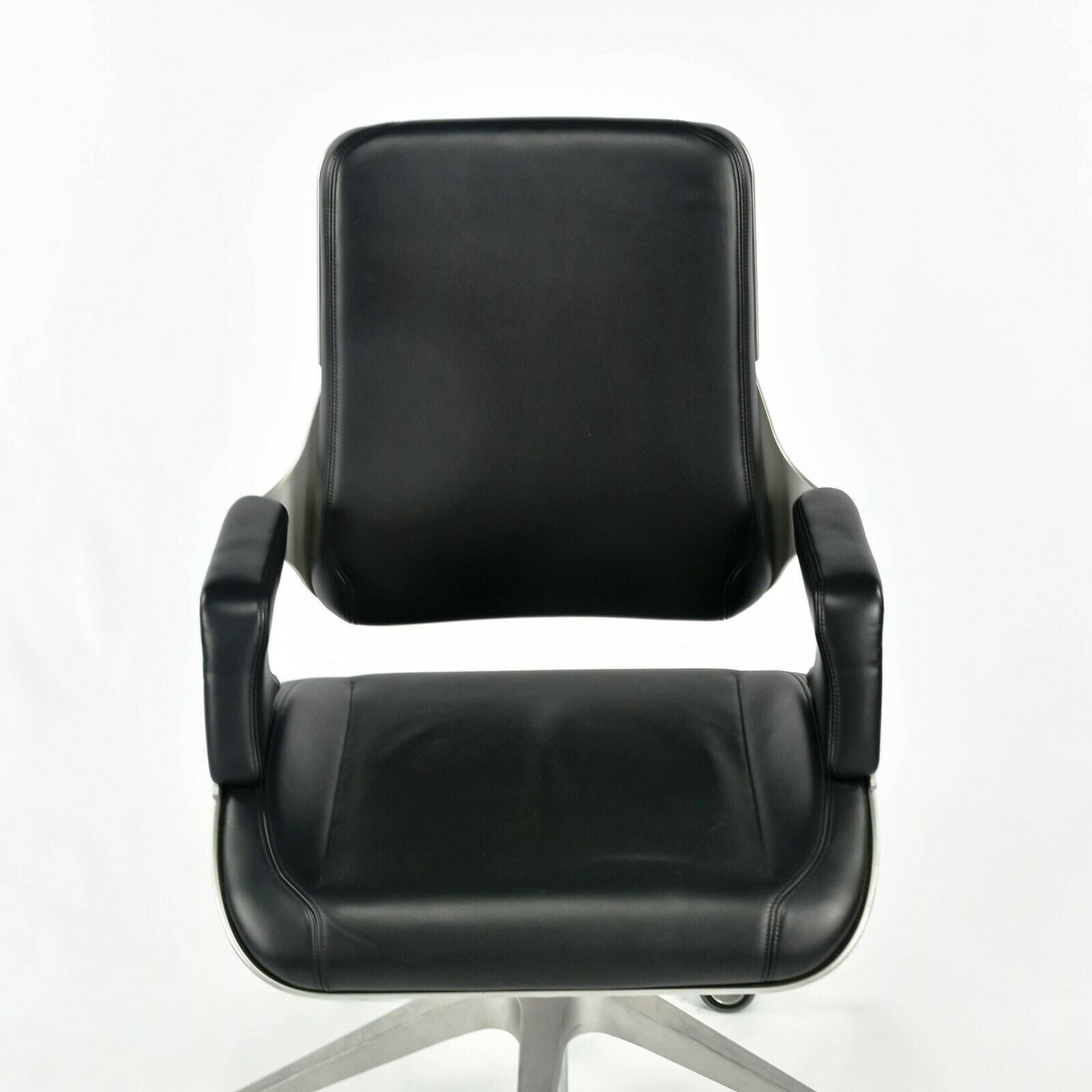 2008 Interstuhl Silver 262S Office Desk Chair in Black Leather by Hadi Teherani