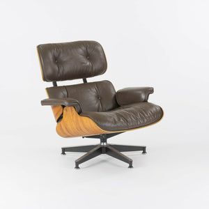 SOLD 1980s Herman Miller Eames Lounge Chair and Ottoman 670 and 671 Brown Leather