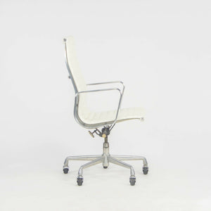 SOLD 1990s Herman Miller Eames Aluminum Group Executive White Leather Desk Chair