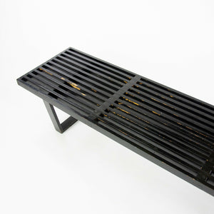 SOLD 1950s George Nelson for Herman Miller Black Ebonized Birch Bench Model 4692 68in
