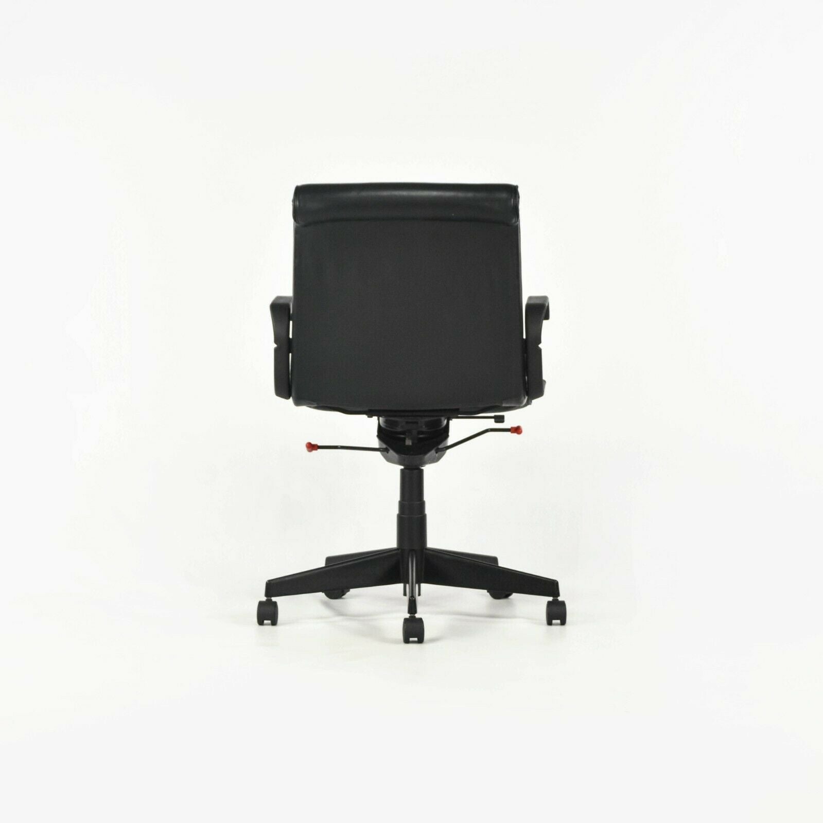 SOLD 2006 Richard Sapper for Knoll Management Desk Chair in Black Toscana Leather