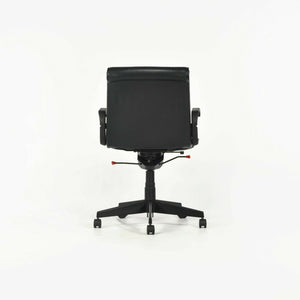 SOLD 2006 Richard Sapper for Knoll Management Desk Chair in Black Toscana Leather