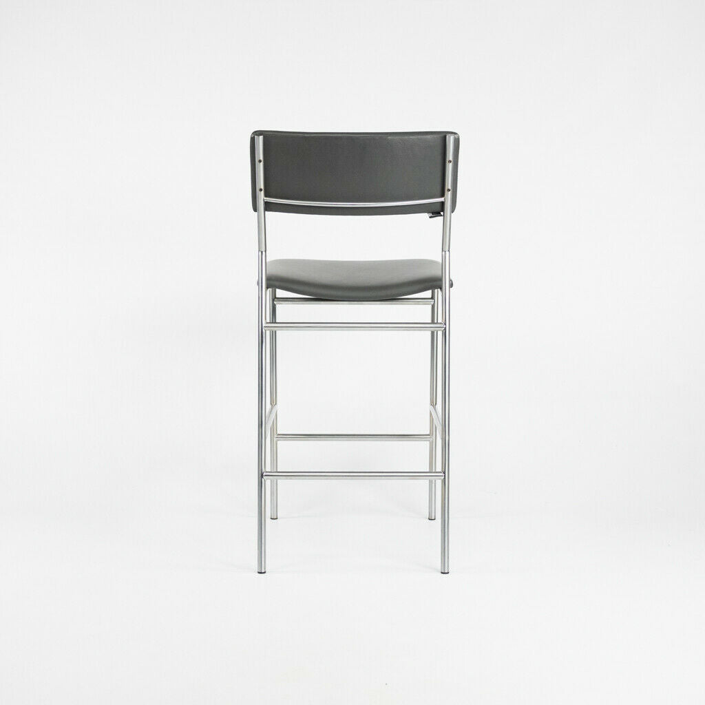 2012 Martin Visser for Spectrum SB07 Counter Height Stool in Leather & Stainless 12 Available