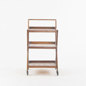 SOLD 1950s Italian Modern Cesare Lacca Bar Cart Serving Tea 3-Tier Walnut Ico Parisi