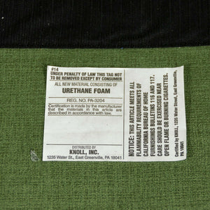 SOLD 2020 Warren Platner for Knoll International Green Chenille Fabric Lounge Chair